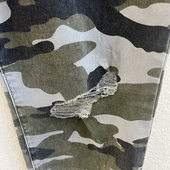 Kut From The Kloth Pants Women's Sz 8 Camo Reese Ankle Straight Leg Distressed - Picture 9 of 10